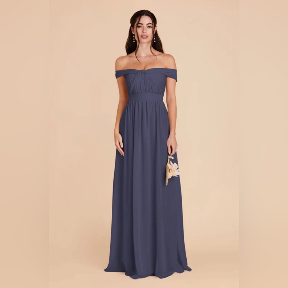 BIRDY GREY Grace Convertible Dress Chiffon Dusk Blue XS - Picture 4 of 13